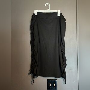 NWT Cider bodycon micro ribbed black pencil skirt. Size 3x adjustable sides